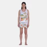 Sonhart Pijama Curto Feminino Regata Média e Short Estampado