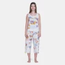 Pijama Feminino Média Regata e Calça Corsário Pat e Annie 