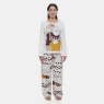 Pijama Feminino Manga Longa e Calça Estampa Pat e Annie