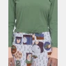 Pijama Feminino Adulto Manga Longa e Calça Estampada