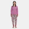 Pijama Feminino Blusa Manga Longa Punho e Calça Estampada