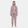 Loja Oficial Sonhart | Pijama Feminino Blusa Manga Longa Floral e Calça Cós Duplo