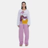 Pijama Feminino Longo Tecido Moletinho Estampa Pat e Annie