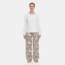 Pijama Feminino Blusa Manga Longa e Calça Floral