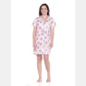 Camisola Feminina Com Botões Manga Curta Estampa Floral 