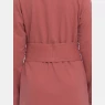 Costas Robe Feminino  Adulto Manga Longa Transpasse Cinto Rosa