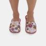 Pantufa Sonhart Feminina Fechada Adulto Floral Rosa