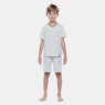 Pijama Sonhart Infantil Masculino Liso Manga Curta e Bermuda