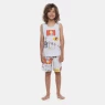 Loja Online Sonhart | Pijama Infantil Masculino Regata e Bermuda Estampada