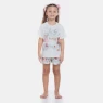 Conjunto de Pijama Feminino Infantil manga curta e short Pat e Annie