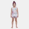 Pijama Feminino Curto Infantil Regata e Short Estampado
