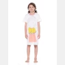 Pijama Infantil Camisão Feminino Manga Curta Pat E Nina