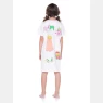 Pijama Infantil Camisão Feminino Manga Curta Pat E Nina