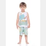 PIJAMA INFANTIL MASCULINO REGATA E BERMUDA ESTAMPADA