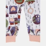Detalhes Pijama Macacão Feminino Infantil Manga Longa Tic-Tac Annie e Ted