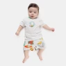 Body Bebê Menino manga curta Tic-Tac e short Estampado