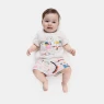 Pijama Bebê Menina Manga Curta e Short Pat e Annie