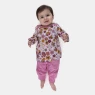 	 Kit Mijão Longo Sonhart Bebê Menina Estampados 3 Peças